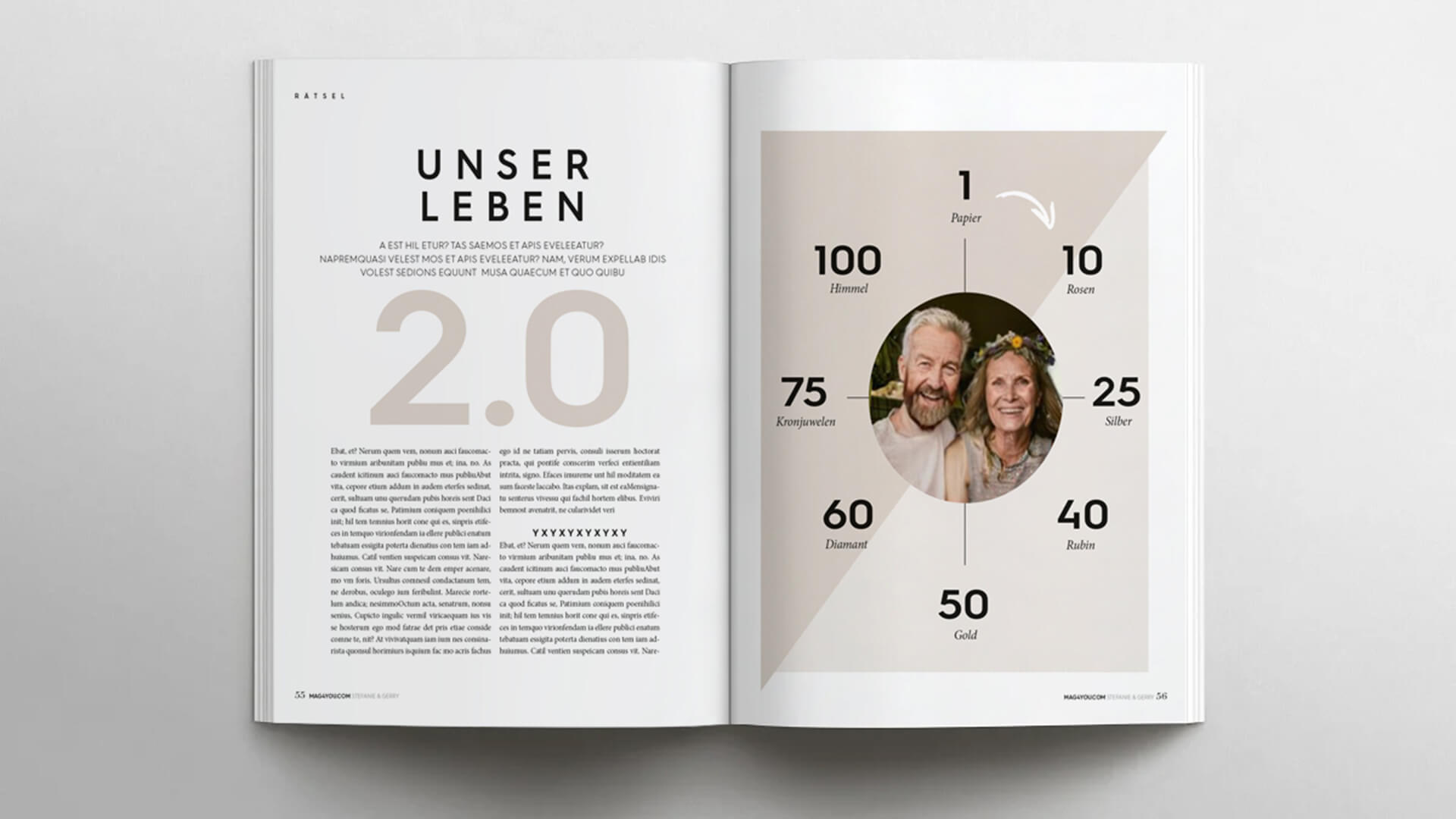 Hochzeitszeitung als Geschenk für das Brautpaar. Komplett von Profis gestaltet - kein Selbermachen! – Bild 4