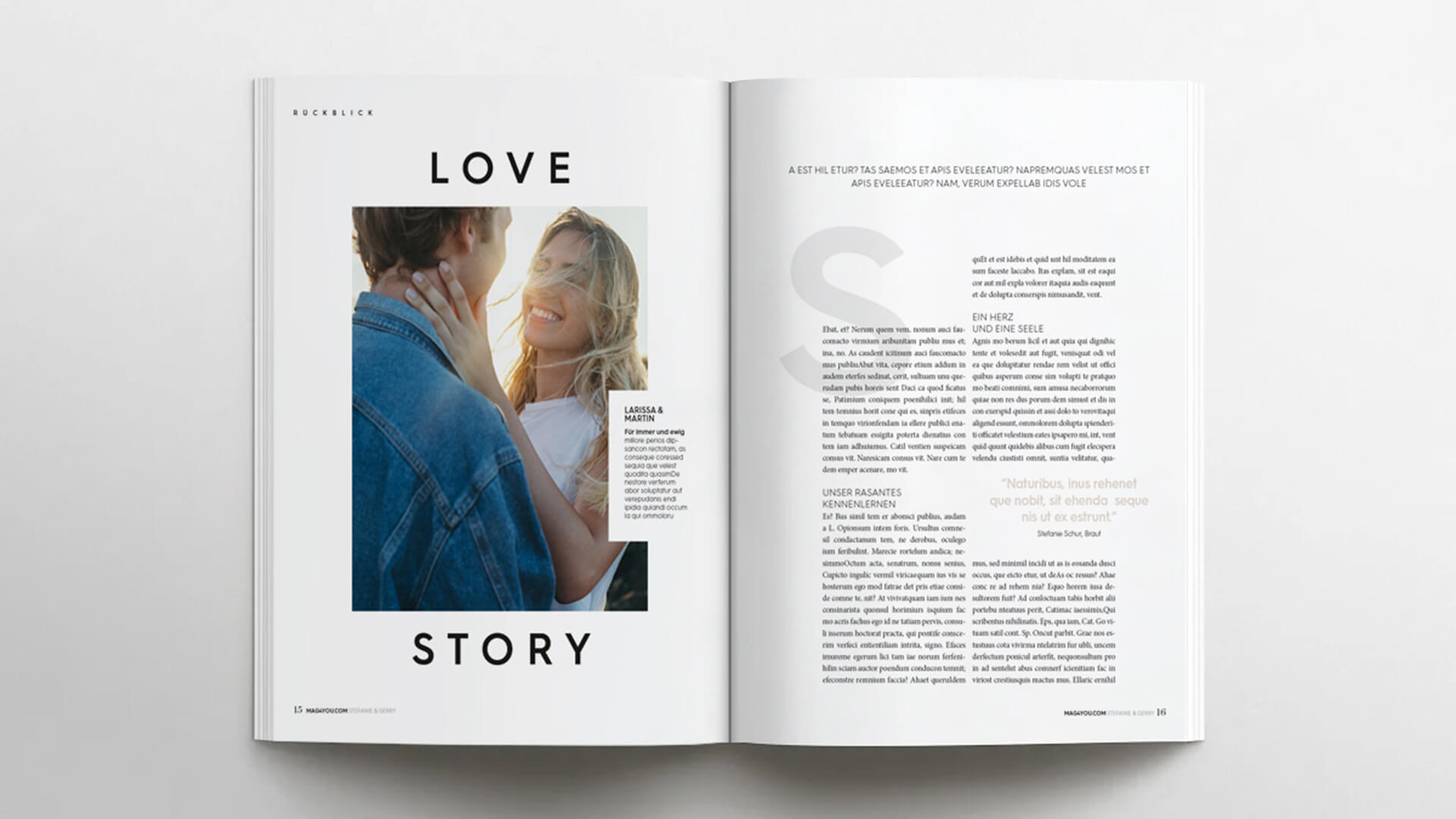 Hochzeitszeitung als Geschenk für das Brautpaar. Komplett von Profis gestaltet - kein Selbermachen! – Bild 2