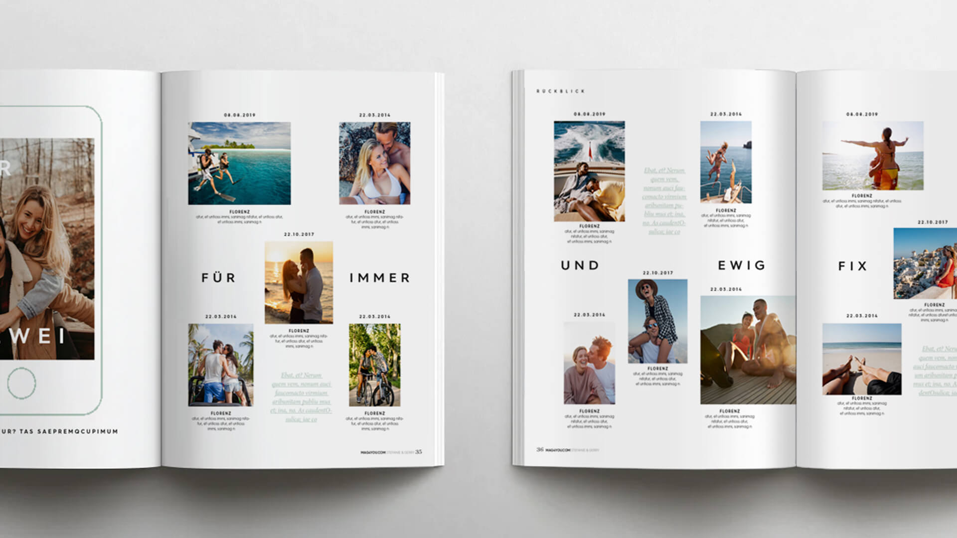 Hochzeitszeitung als Geschenk für die Gäste. Komplett von Profis gestaltet - kein Selbermachen! – Bild 3