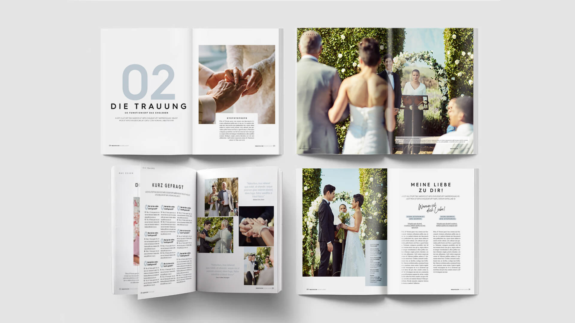 Hochzeitszeitung für Paare nach der Hochzeit. Komplett von Profis gestaltet - kein Selbermachen! – Bild 6